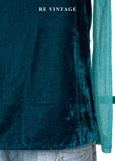 深海巴洛克亮片刺繡絨布細肩帶背心4