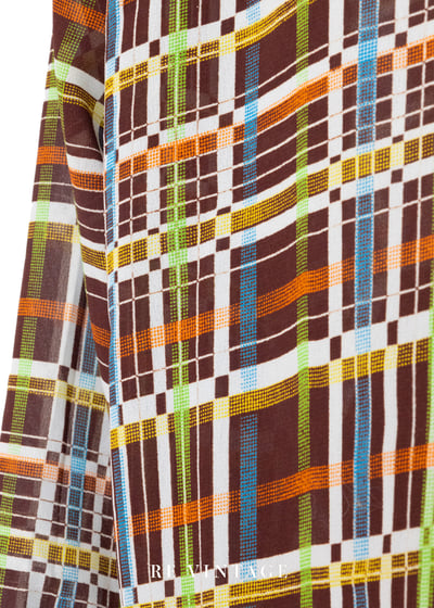 70年代多色格紋長袖襯衫10