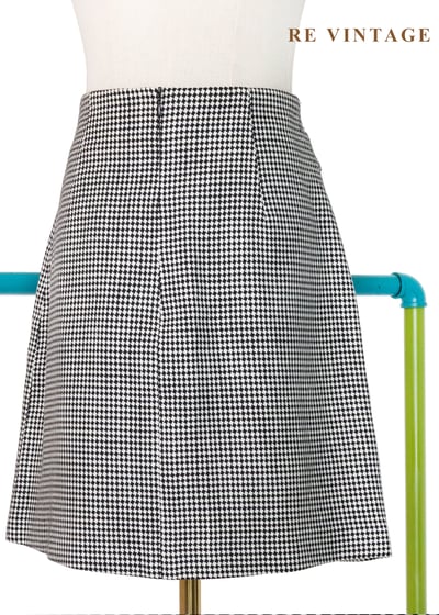 質感單品 - 經典黑白千鳥格短裙（26"）6
