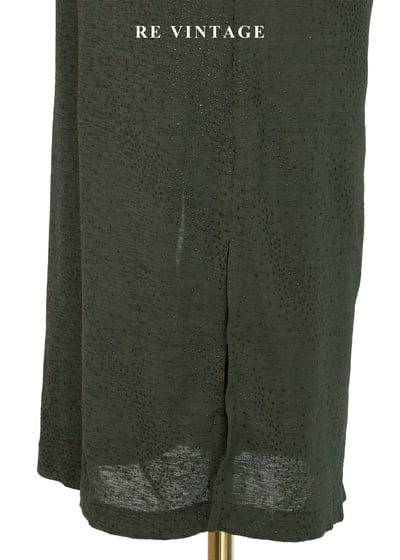 優雅高領領結微光墨綠貼身洋裝8