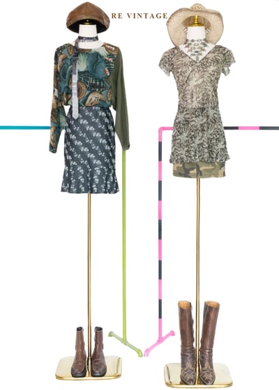 散落在夜裡的星芒歐式田園碎花裙（21-28"）2