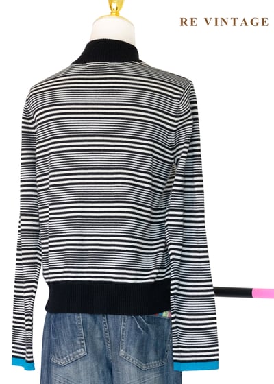 Sporty撞色黑格紋針織外套8