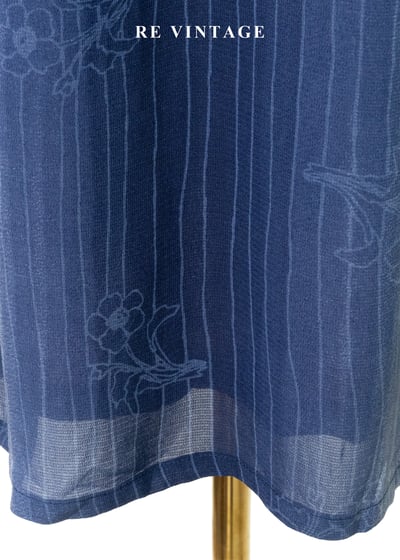 深夜花市漸層藍手繪花朵長裙（24-28"）6