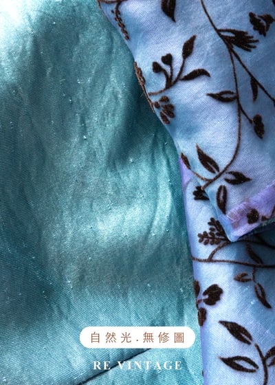 翡冷翠的湖光方領小色花拼接洋裝17