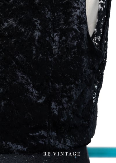 蕾絲與絨布拼接之美美小背心11