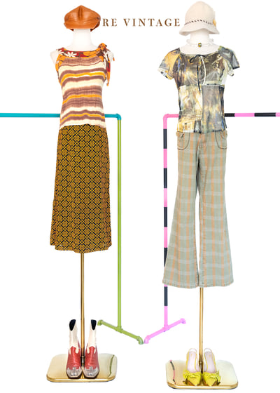 『歐洲寶物』漸層橘色系肩膀小結背心2