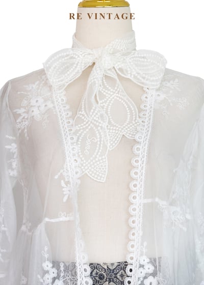 風的形狀。雲的呼吸蕾絲長版罩衫8