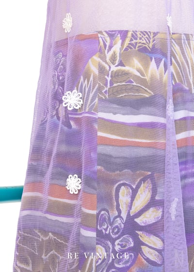 紫色薄霧浪漫蝴蝶結網紗背心6