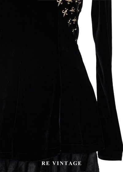 夜祭聖紋黑絨長版上衣7