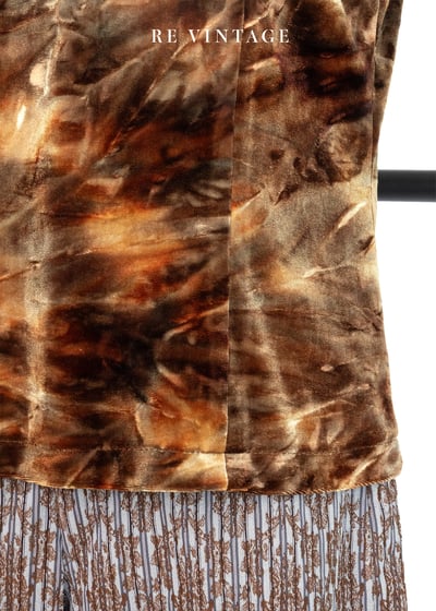 橘金色の皺褶紋路絨布上衣4