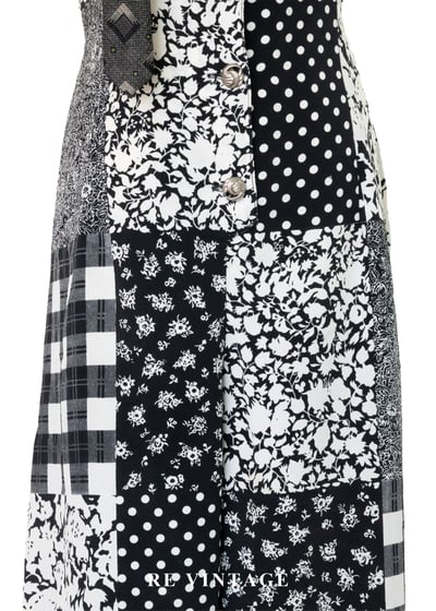 黑白故事拼圖 Patchwork 連身褲10