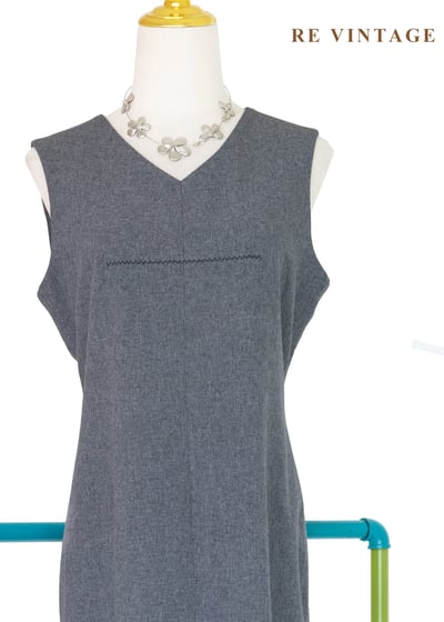 質感單品 - 視覺中心水泥灰長洋裝7