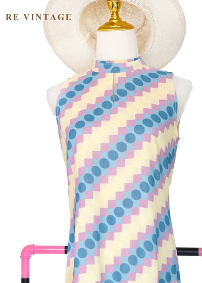 彩虹波點跳格子午後洋裝3