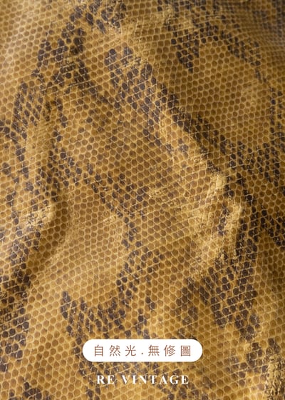 芥末黃蟒蛇紋皮革短裙（26"）14