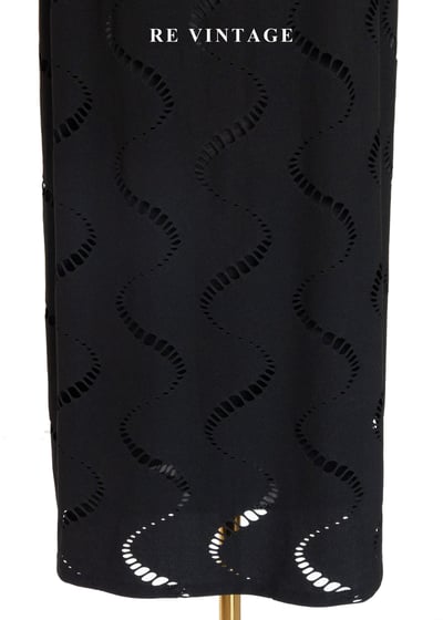 波浪透視極簡黑長裙(23-26")4