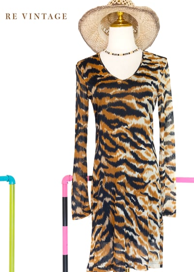 搖滾雙色豹紋少女洋裝1