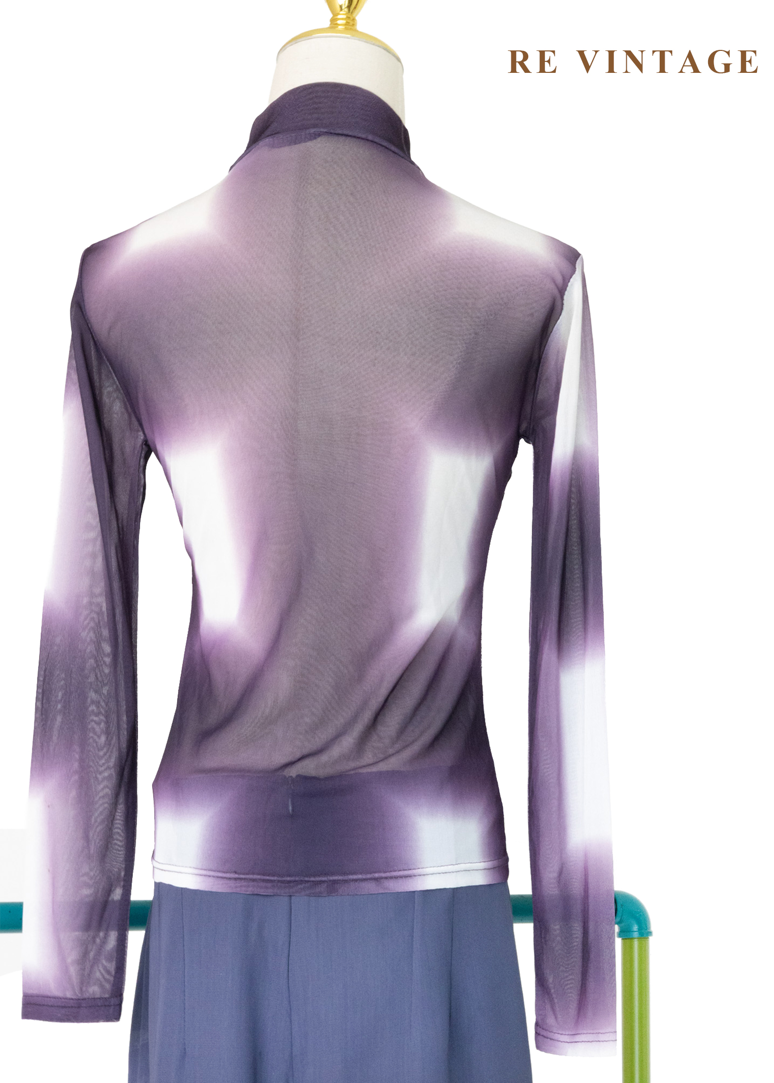 星塵灑落的紫色光暈網紗上衣11