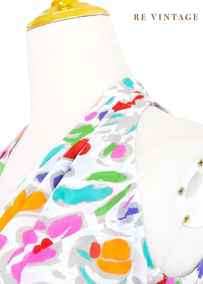 Rainbow Floral 削肩可愛上衣8