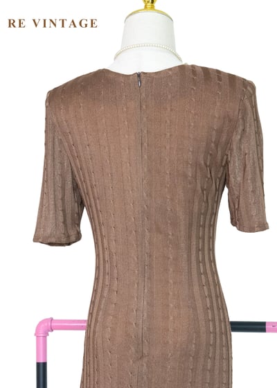 可可歐蕾銀貝殼珍珠薄針織洋裝10