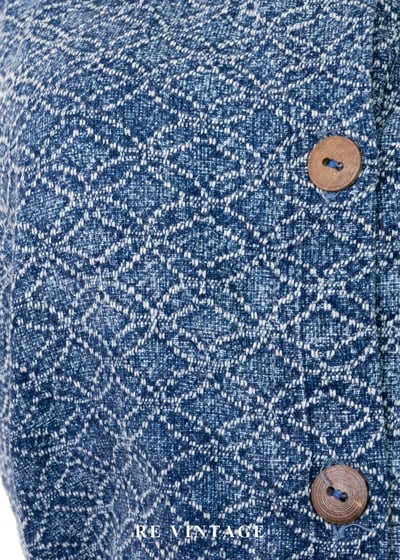 靛藍幾何紋理寬版上衣12