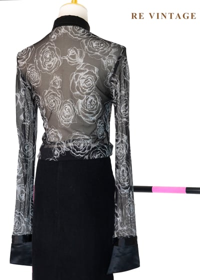 黑霧白玫瑰透膚上衣8