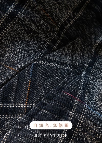 雜訊感黑灰格紋夾克外套16