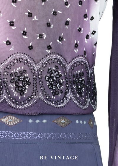 星塵灑落的紫色光暈網紗上衣6