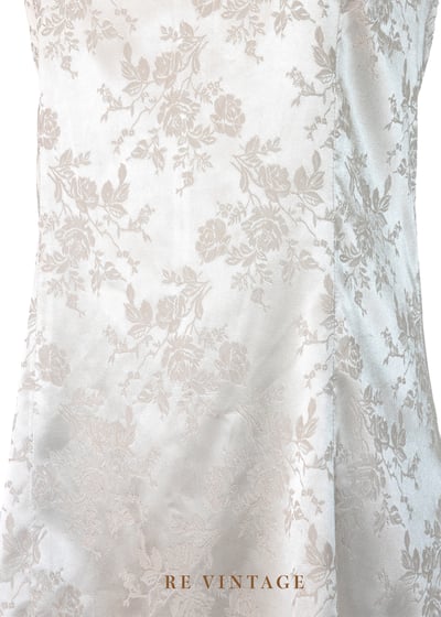 Champagne flower 緞面迷你洋裝9