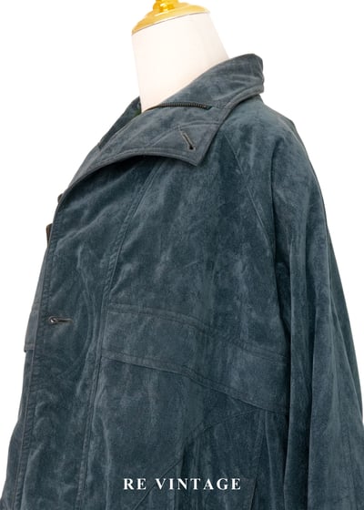 復古孔雀綠工裝夾克外套8