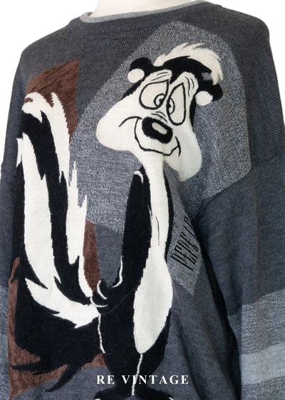 俏皮卡通人物灰系針織毛衣9