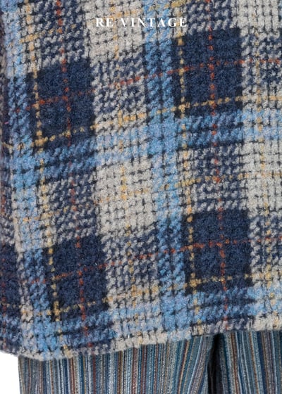 海洋藍系重磅粗花格紋西裝外套11