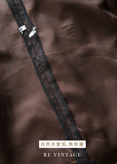 白花香氣咖啡棕網紗迷你洋裝20