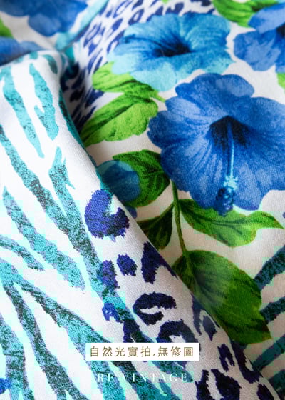 海島放肆夏天藍花中長裙（26"）12
