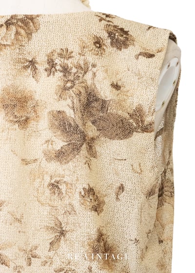 套裝背心 - 棕影花語舊夢背心11