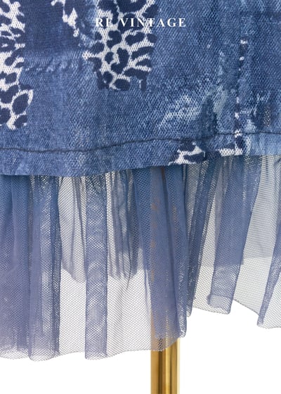 野性拼貼仿牛仔紋美裙（27"）10