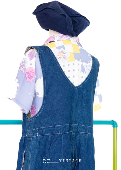 嬉皮圖騰寬版牛仔吊帶短褲13