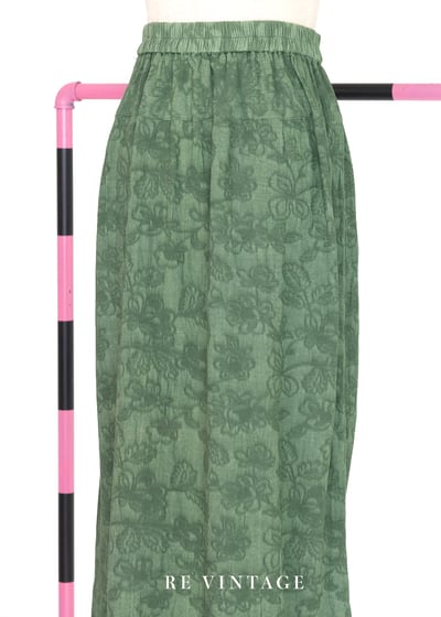 Grass Green 花朵美長裙（23-30"）3