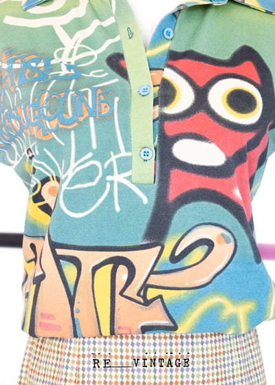 Brooklyn 塗鴉彩繪輕薄彈性上衣8