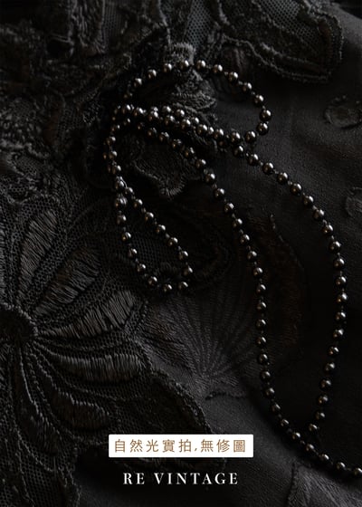 貝殼黑紗珠珠蝴蝶結細肩帶洋裝16