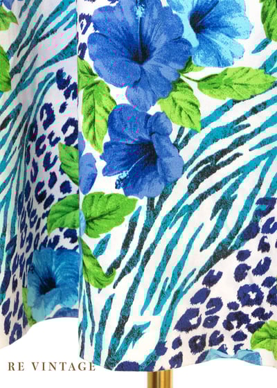 海島放肆夏天藍花中長裙（26"）4