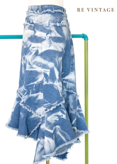 雲染叛逆毛邊牛仔裙（28-29"）8