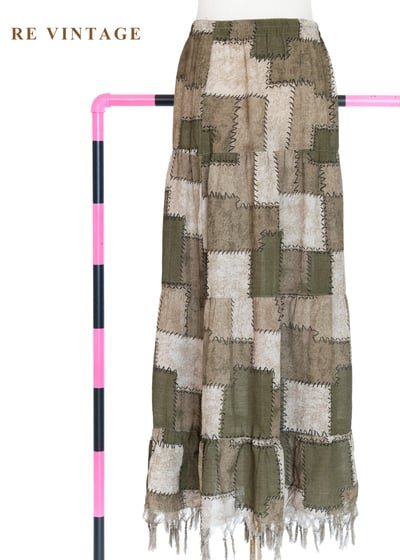 遊牧流浪美學拼接圖騰流蘇長裙（24-30"）8