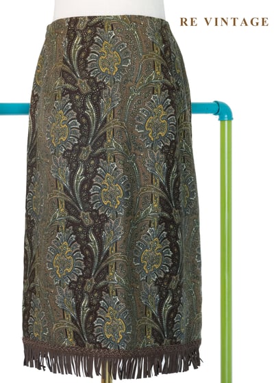 歐洲壁紙Ｘ東方植物紋流蘇美裙（26"）1