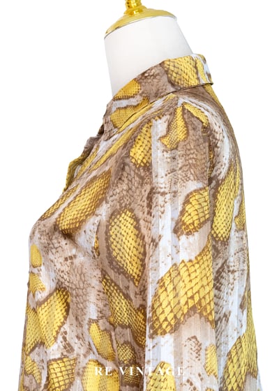 金色獵影 - 蟒紋透感長袖襯衫8