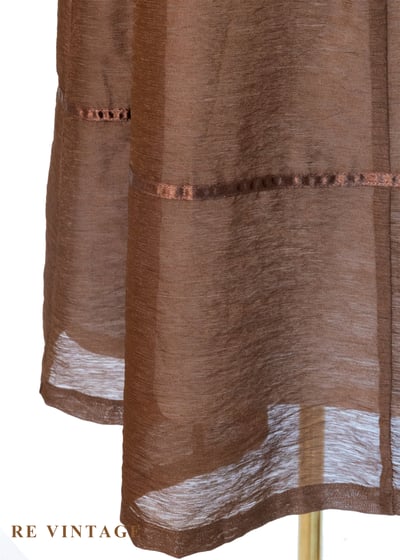 摩卡咖啡的餘韻緞帶拼接大圓裙（24"）6