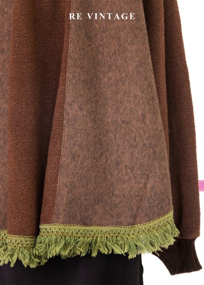 可可暖調落肩飛鼠袖設計感毛衣14