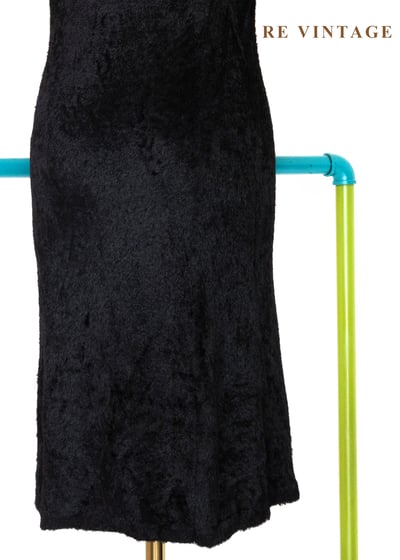 可愛泰迪熊短毛黑色洋裝7