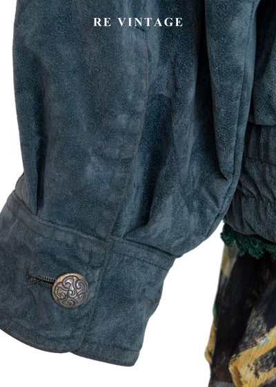 復古孔雀綠工裝夾克外套14