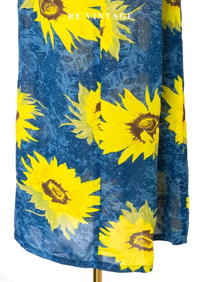 盛夏向日葵 - 海水藍無袖長洋裝11