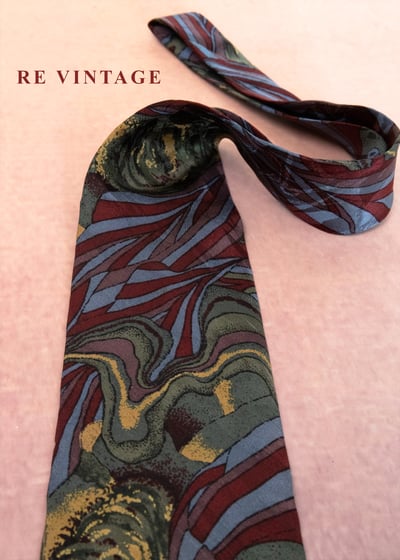 抽象油流動饗宴領帶6